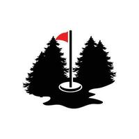 golf logo disegno, design vettore golf palla e golf club torneo, illustrazione modello