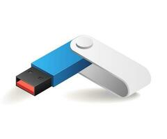 Flash Disk per memorizzare dati concetto isometrico illustrazione vettore