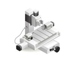 fabbrica industriale cnc tornio macchina attrezzo tecnologia con artificiale intelligenza vettore