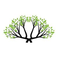 Bonsai albero logo. semplice minimalista silhouette disegno, pianta vettore, icona illustrazione elemento vettore