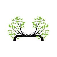 Bonsai albero logo. semplice minimalista silhouette disegno, pianta vettore, icona illustrazione elemento vettore