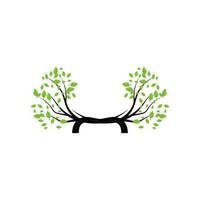 Bonsai albero logo. semplice minimalista silhouette disegno, pianta vettore, icona illustrazione elemento vettore