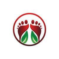 piede cura logo design Salute illustrazione donna pedicure salone vettore