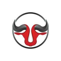bufalo logo, bestiame azienda agricola animale vettore, bufalo testa design semplice modello silhouette vettore