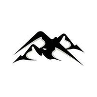 montagna logo, natura paesaggio Visualizza disegno, scalatori e avventura, modello illustrazione vettore