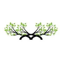 Bonsai albero logo. semplice minimalista silhouette disegno, pianta vettore, icona illustrazione elemento vettore