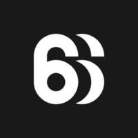 666 lettera monogramma logo icona design vettore