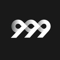 999 monogramma lettera logo icona design vettore