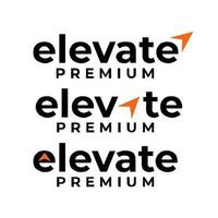 elevare lettera logo icona design vettore