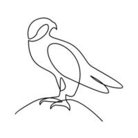 falco singolo linea logo icona design illustrazione vettore