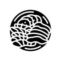 sashimi giapponese cibo glifo icona vettore illustrazione