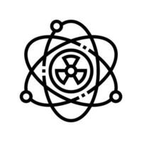 nucleare fisica nucleare energia linea icona vettore illustrazione