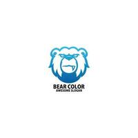 orso polare logo design pendenza linea arte vettore