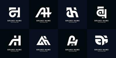 collezione lettera un' o ah monogramma logo design vettore