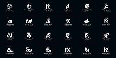 collezione pieno impostato astratto combinare lettera un' - z monogramma logo design vettore
