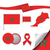 bandiera del Marocco con elementi vettore