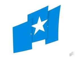 Somalia bandiera nel un astratto strappato design. moderno design di il Somalia bandiera. vettore
