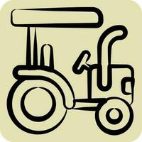 icona trattore. relazionato per agricoltura simbolo. mano disegnato stile. semplice design modificabile. semplice illustrazione vettore