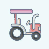 icona trattore. relazionato per agricoltura simbolo. scarabocchio stile. semplice design modificabile. semplice illustrazione vettore