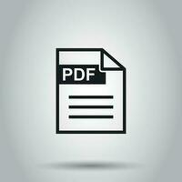 PDF Scarica vettore icona. semplice piatto pittogramma per attività commerciale, marketing, Internet concetto. vettore illustrazione su grigio sfondo.