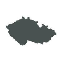 ceco repubblica vettore carta geografica. nero icona su bianca sfondo.