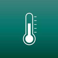 termometro icona. obbiettivo piatto vettore illustrazione su verde sfondo.