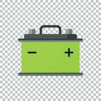 auto batteria piatto vettore icona su isolato sfondo. auto accumulatore batteria energia energia illustrazione.