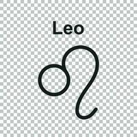 Leo zodiaco cartello. piatto astrologia vettore illustrazione su bianca sfondo.