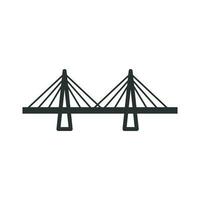 ponte cartello icona nel piatto stile. ponte levatoio vettore illustrazione su bianca isolato sfondo. strada attività commerciale concetto.
