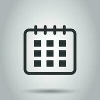calendario ordine del giorno vettore icona nel piatto stile. promemoria illustrazione su bianca sfondo. calendario Data concetto.
