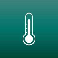 termometro icona. obbiettivo piatto vettore illustrazione su verde sfondo.