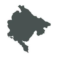 montenegro vettore carta geografica. nero icona su bianca sfondo.