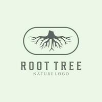 radice albero minimalista logo Vintage ▾ design distintivo vettore