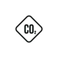 carbonio biossido attenzione avvertimento simbolo design vettore