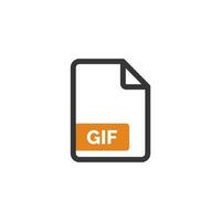 gif file icona isolato su bianca sfondo vettore