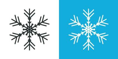 fiocco di neve icona nel piatto stile. neve fiocco inverno vettore illustrazione su isolato sfondo. Natale nevicata ornamento attività commerciale concetto.