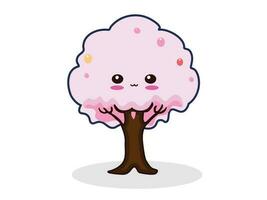 fruttuoso kawaii albero vettore