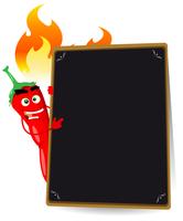 Menu Hot Spice dei cartoni animati vettore