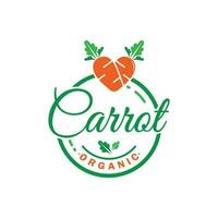 carota illustrazione creativo design carota agricolo Prodotto logo icona, carota elaborazione, vegano cibo, agricoltori mercato, vettore