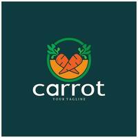 carota illustrazione creativo design carota agricolo Prodotto logo icona, carota elaborazione, vegano cibo, agricoltori mercato, vettore