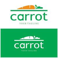 carota illustrazione creativo design carota agricolo Prodotto logo icona, carota in lavorazione, agricoltori mercato, vettore