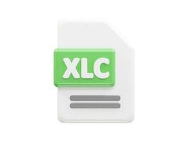 xlc file formato cartella vettore 3d