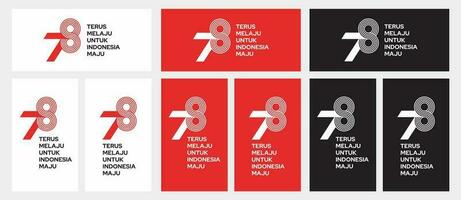 ufficiale logo per il 78 ° anniversario di Indonesia indipendenza giorno. editoriale logo grafico. vettore