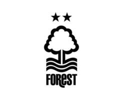 nottingham foresta fc club simbolo nero logo premier lega calcio astratto design vettore illustrazione