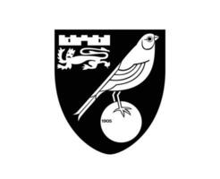 norwich città club simbolo nero e bianca logo premier lega calcio astratto design vettore illustrazione