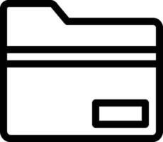 icona della linea della cartella vettore
