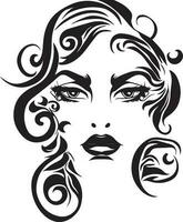 bellissimo donne viso tatuaggio design vettore illustrazione