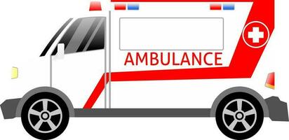 ambulanza auto vettore illustrazione. emergenza ambulanza per icona, simbolo e cartello. ambulanza auto per design di emergenza, medico, Ospedale, Aiuto e salvare