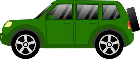 suv auto vettore illustrazione. suv auto con verde colore per icona, simbolo o cartello. sport utilità veicolo per design di macchina, trasporto, settore automobilistico e automobile