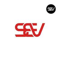 lettera SEV monogramma logo design vettore